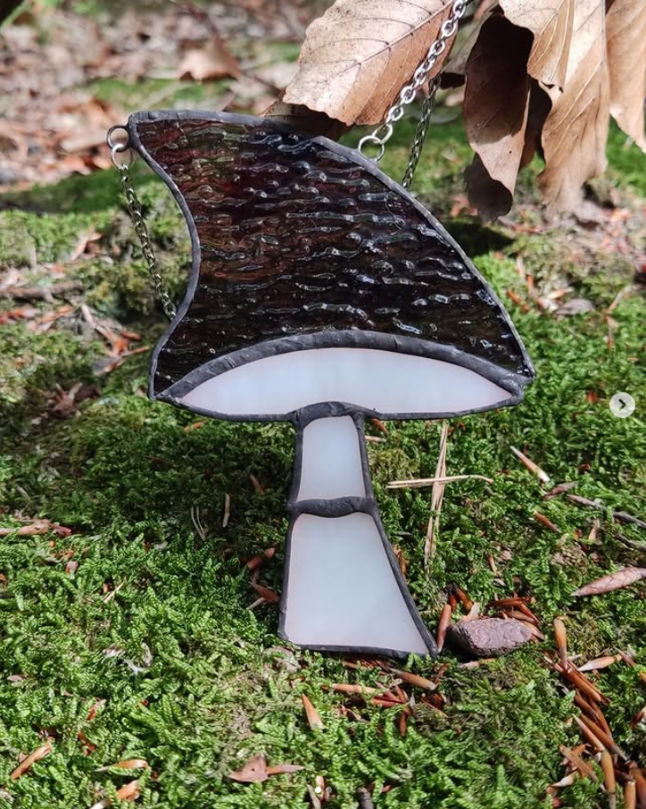 Purple-capped fairytale mushroom
