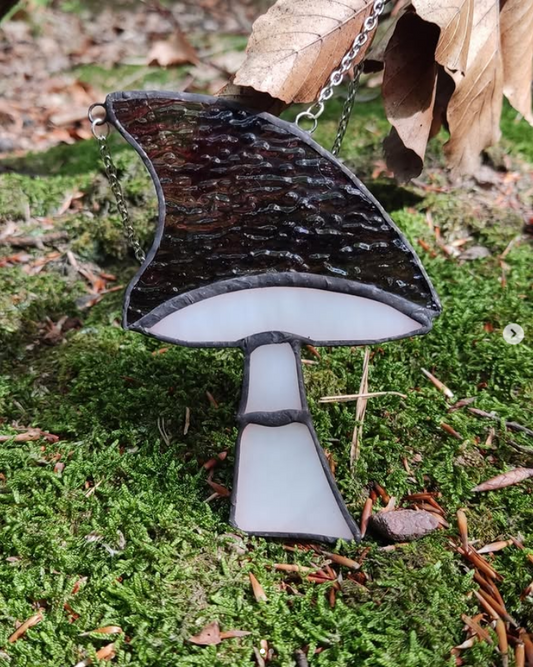 Purple-capped fairytale mushroom