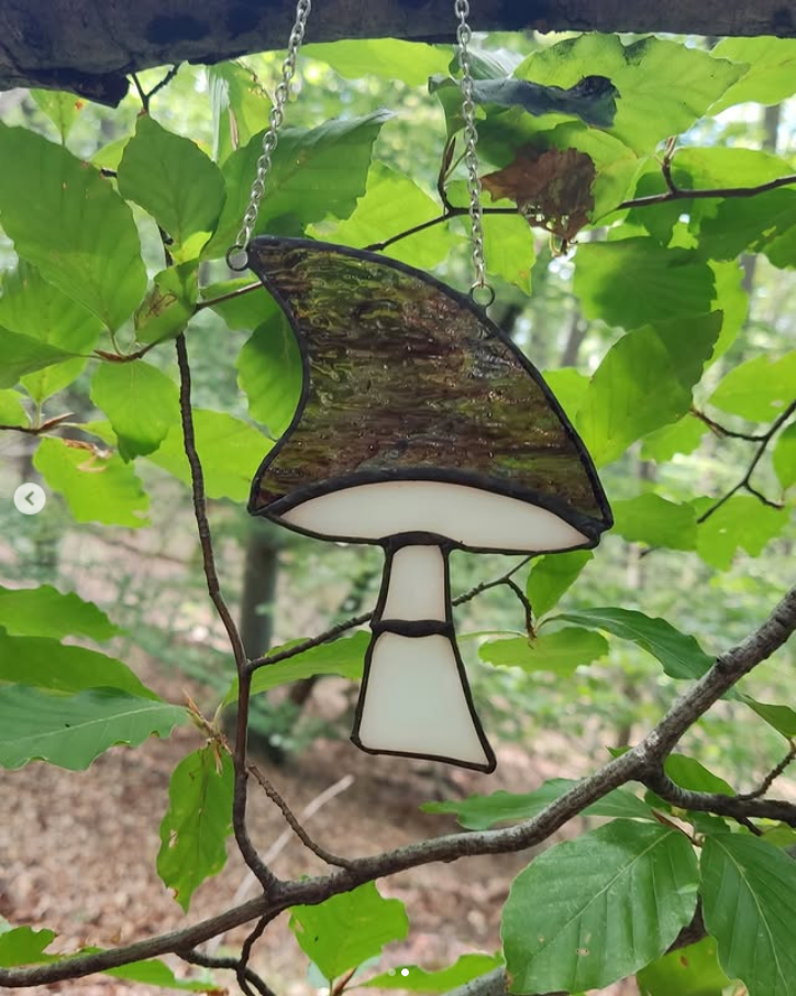 Purple-capped fairytale mushroom